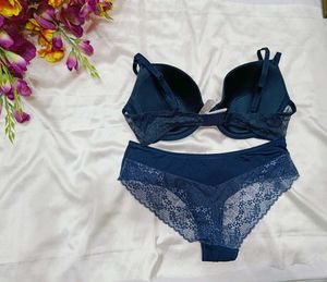 🇭🇲💫💗 Navy Blue Bra &amp; Panty Set