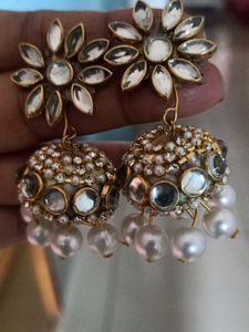Handmade Kundan Jhumki