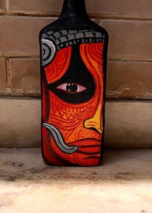 Hand-painted Theyyam Bottle Art