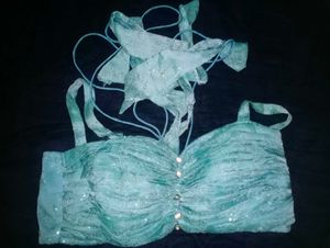 Aqua Embellished Blouse