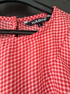 Red Checked Top By Harpa