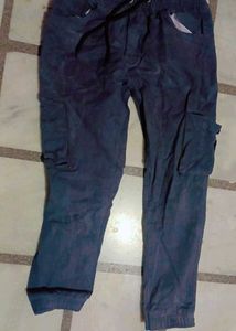 Navy Blue Cargo Joggers