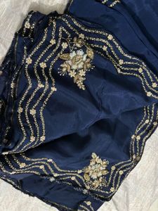 Beautiful Saree Blue Sequence