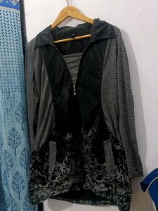 Striped & Patterned Zipper Top