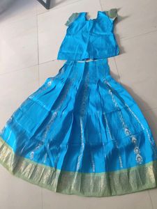 Sky Blue Blouse Nd Gagra