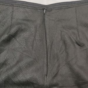 Black Faux Leather Skirt