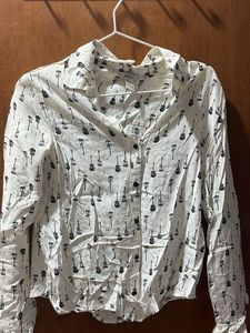Forever 21 Guitar Print Shirt