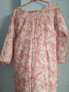 Floral Print Kurta And Cullotte.