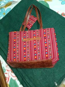 Big Handbag With Attached Small Pouch 👝