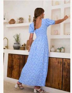 Rani Dress Blue Flora