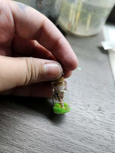 Tiny Tree in a Bottle Charm- Handmade