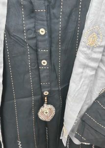 Black kurti set with jacket