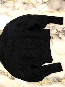 H&amp;M Cozy Black Knit Sweater
