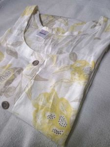 Floral Print Full Length Kurti