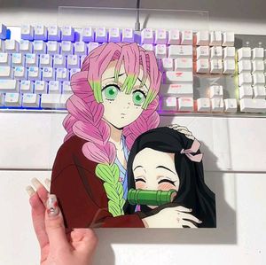 Mitsuri & Nezuko Glass Painting Anime
