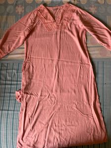 Peach Straight Kurta