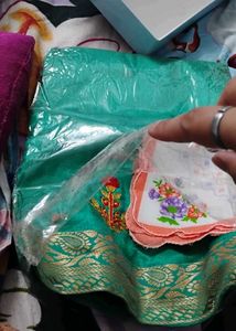 Emerald Green Embroidered Fabric