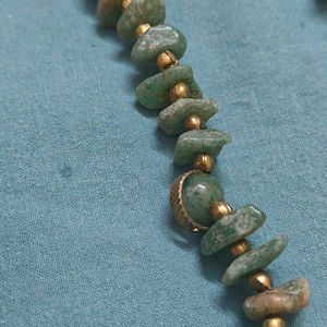 Jade And Gold Accent Neckpiece
