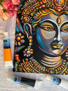 Krishna Abstract Painting On Canvas