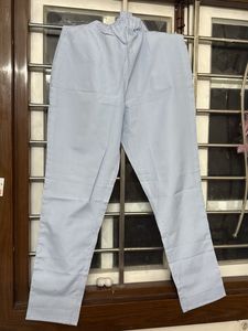 Light Blue Elastic Waist Pants