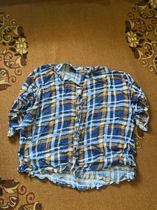 Blue & Yellow Plaid Button-Down