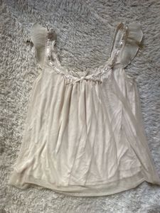 Girly  Ruffle Trim Tank Top