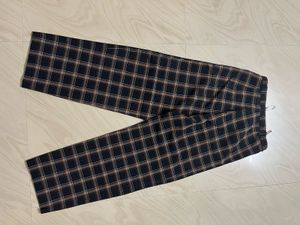 Plaid Wide Leg Trousers