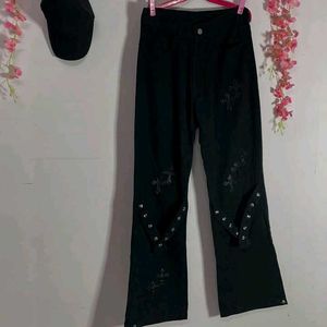 Black Embellished Jeans