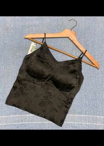 Elegant Black Cami top Padded