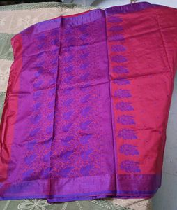 Elegant Pink &amp; Purple Saree