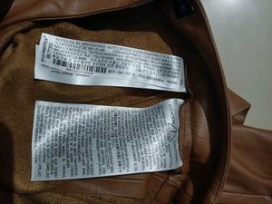 Brown Faux Leather Pants Zara Showroom Condition