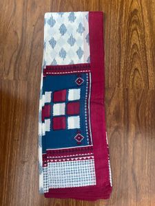 Checkered Kurta With Dupatta