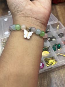Butterfly Charm Beaded Bracelet
