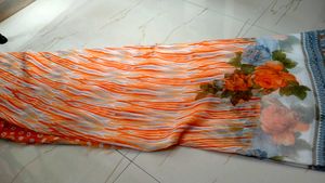 Orange 🧡 Colour Saree