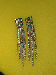 Rhinestone Tassel Earrings