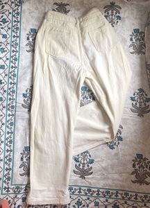 Straight Off White Denim Jeans