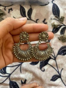 Boho Silver Dangle Earring Set