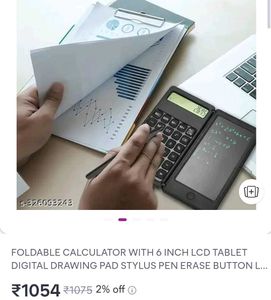 Folding Calculator With Digital Lcd Not Pad