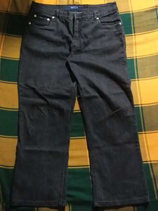 Dark Denim Flared Baggi Jeans