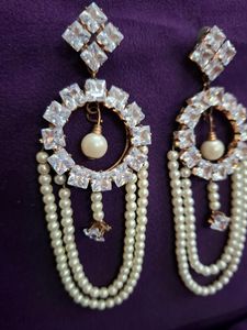 Traditional Pearl Hanging Earrings
