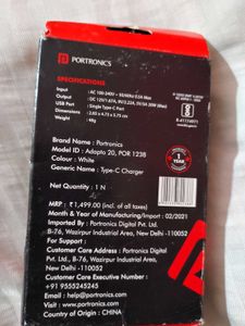 Portronics Adapto 20 Charger