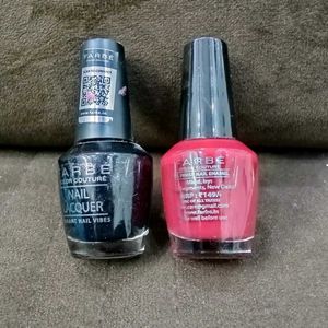 Farbe Nail Polish Duo (Shimmer Black 🖤/Strawberry