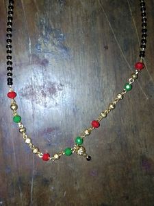 New Mangalsutra Cute Red &amp;green Pearls