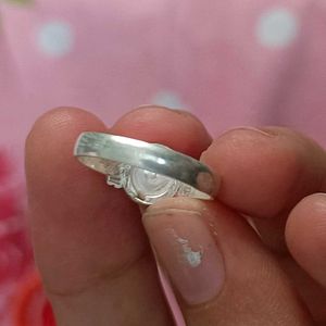 Real Silver Pearl Ring