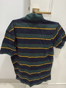 Green and Navy Stripes Tshirt