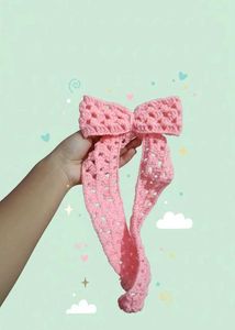 Crochet Pink Bow