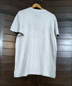 Old Navy Men Grey Cotton Oversized Tshirt