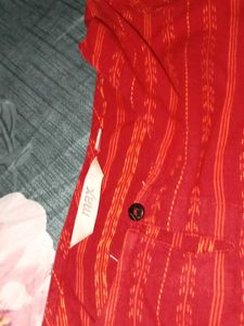 Red Knit Tunic Top