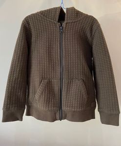 TARGET Brown Quilted Zip-Up Hoodie