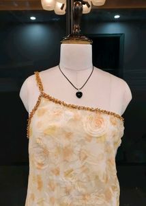 💥SALE💥Imported Luxe Beaded Dress With Frills
